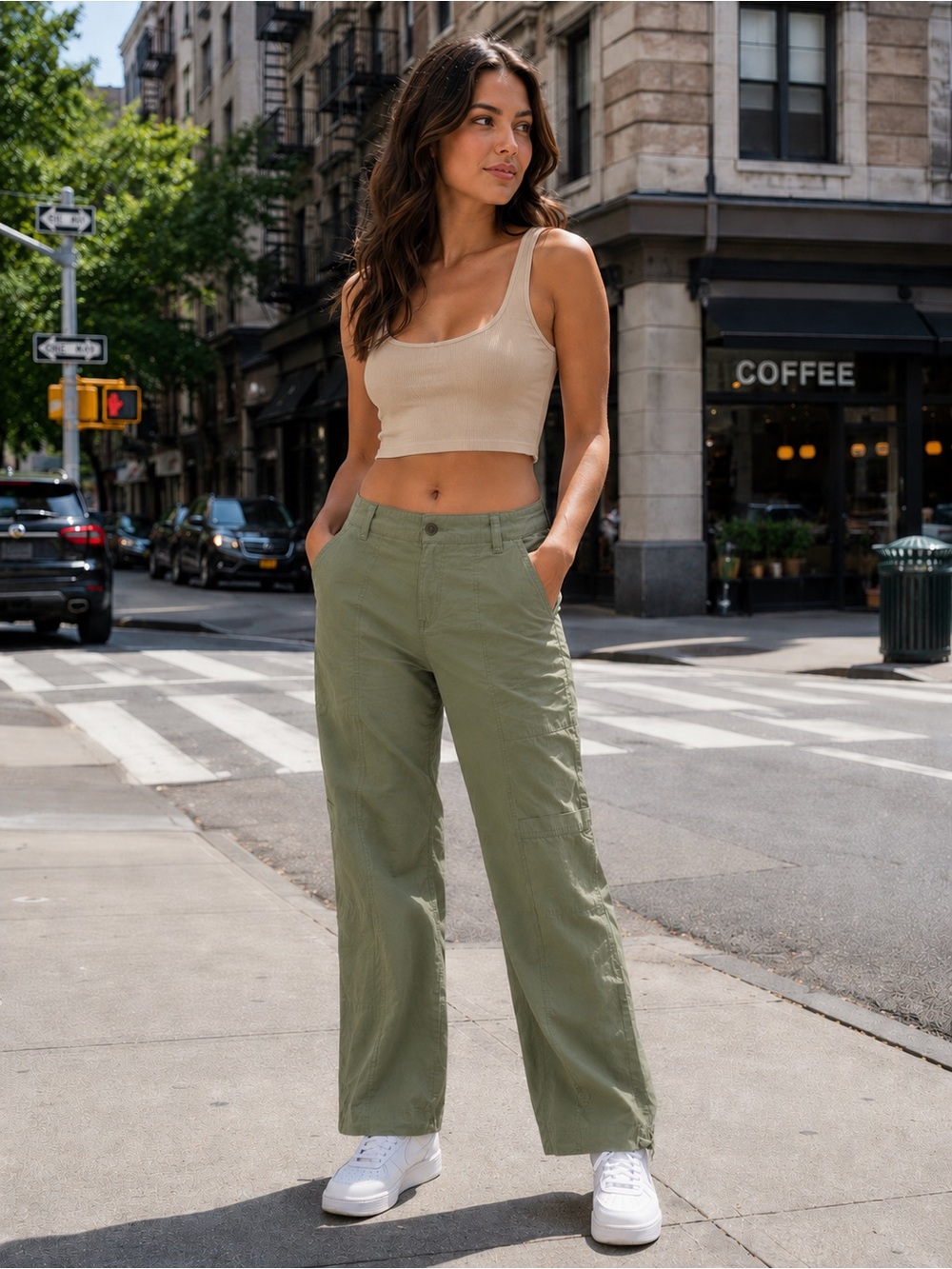 Rewash Women’s Cargo Utility Parachute Pants